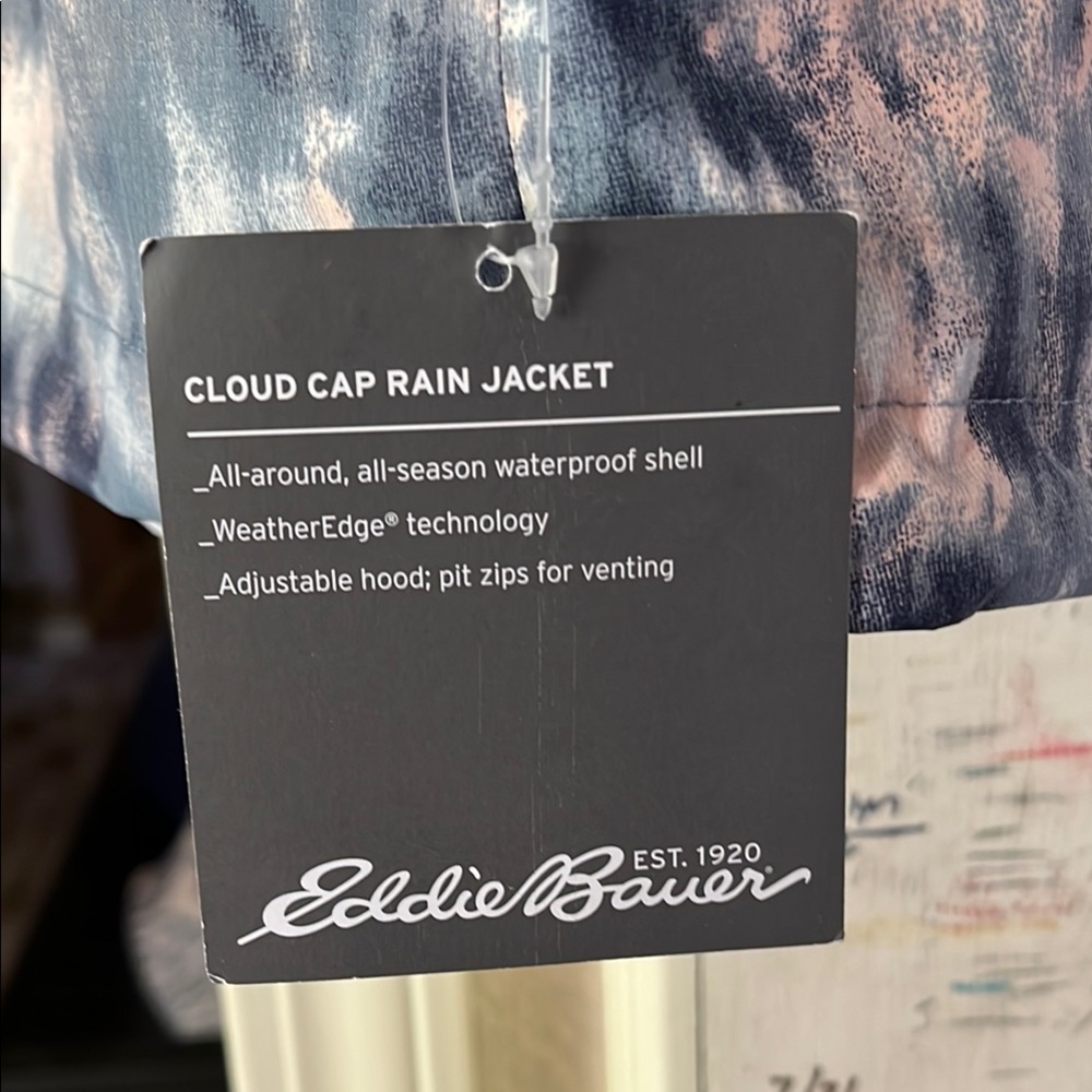 Eddie Bauer Blue and Pink Runner’s Rain Jacket (NWT) - Picture 2 of 9
